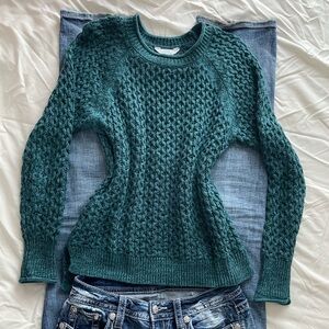 Time and Tru Textured Blue Sweater